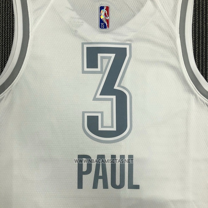 Camiseta Oklahoma City Thunder Chris Paul NO 3 Ciudad 2021-22 Blanco